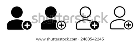 Add to friends vector flat icons