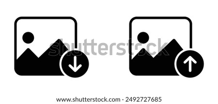 Download or upload picture vector icons 
