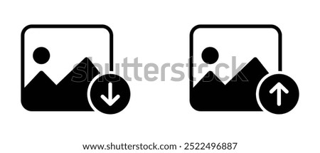 Download or upload picture vector icons