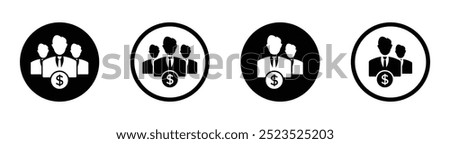 Investors vector icon design. Financial Investor sign.  Businessman investor signs. Investors icon. Startup investor vector icon