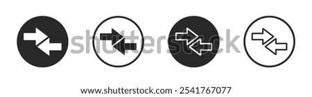 Data transfer arrows vector icon. Transfer data arrow signs set. Data transfer arrow icon