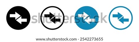 Data transfer arrows vector concepts. Transfer data arrow vector signs set. Data transfer arrow icon