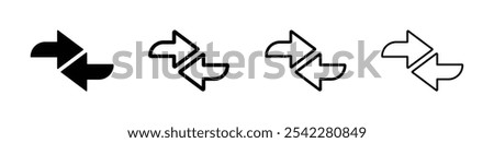 Data transfer arrows vector concepts. Transfer data arrow vector designs. Data transfer arrow icon