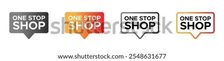 Ones stop shop vector signs set