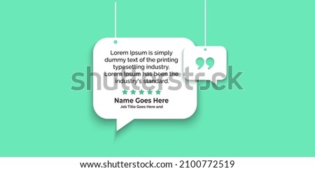 Creative Testimonial banner, Quote , Infographic, Banner Template Editable Vector Illustration