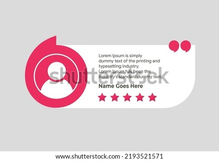 Creative Testimonial Template, Quote , What Our Clients Say , Infographic Template Editable Vector Illustration  商業照片 © 
