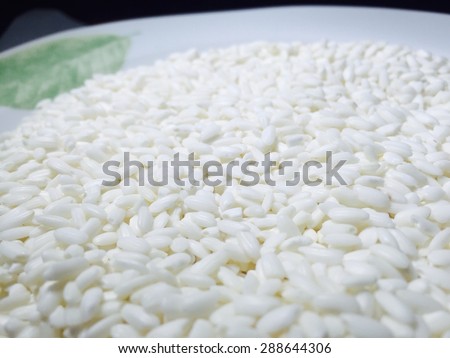Rice in Hanoi, vietnam, Rice is the staple food of Asians ,rice background, uncooked raw cereals, macro closeup