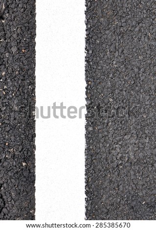 Asphalt texture with white dashed line