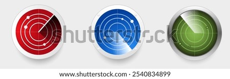 radar monitoring service icon illustration design. vector