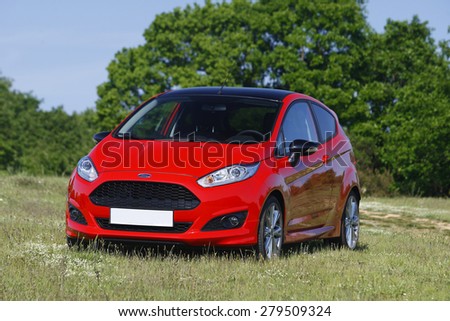 ISTANBUL - MAY 6: Ford Fiesta on May, 2015 Istanbul. The Ford Fiesta is a supermini car manufactured by the Ford Motor Company.