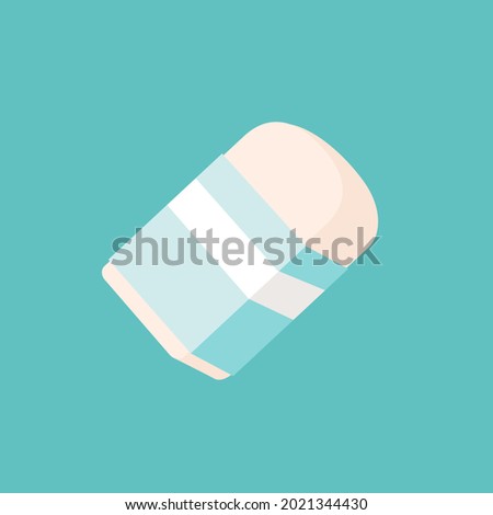 Eraser White School Work Study Office College Supple Stationery Erase Blue Clean Icon Vector