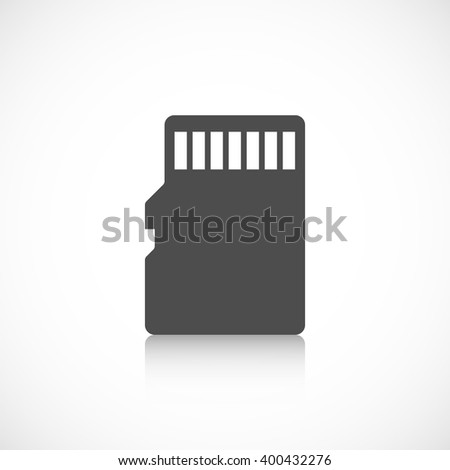 Micro sd card icon isolated on white background