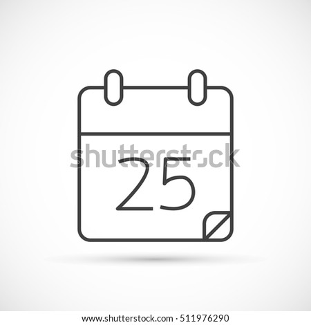Calendar thin line icon