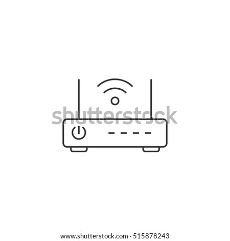 Wireless router thin line icon