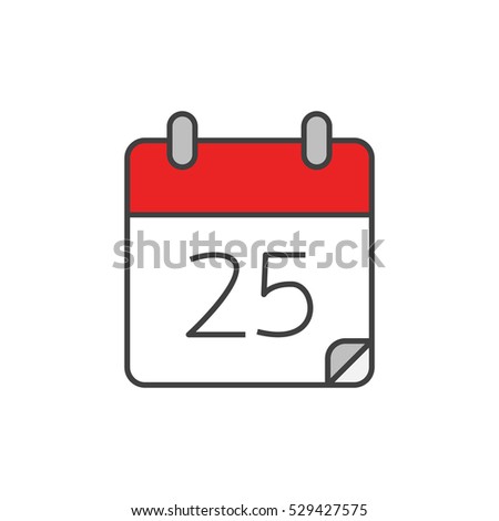 Calendar flat line icon