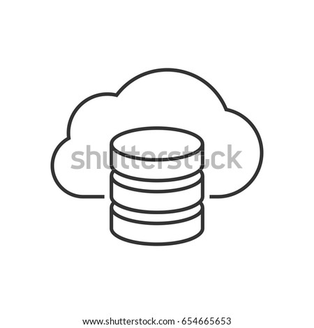 Cloud server outline icon