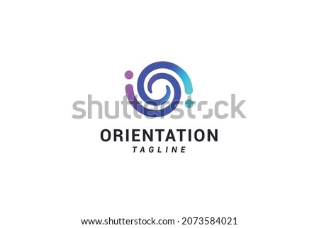 Letter O creative colourful orientation technological logo ストックフォト © 