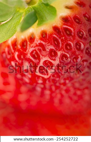 Macro photo of strawberry texture