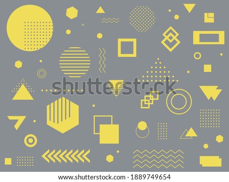 Gray abstract background with geometric shapes. Trendy backgrounds with color Ultimate Grey and llluminating of the 2021 year.