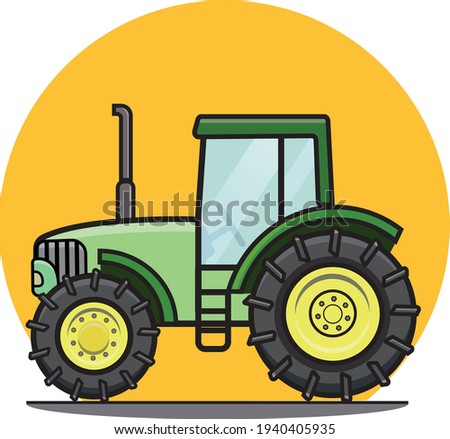 Farm tractor illustration vector john Deere