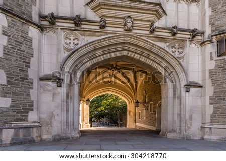 Blair Arch - Princeton University. One of the many arches and corridors on campus. Photograph shot on September 2014.