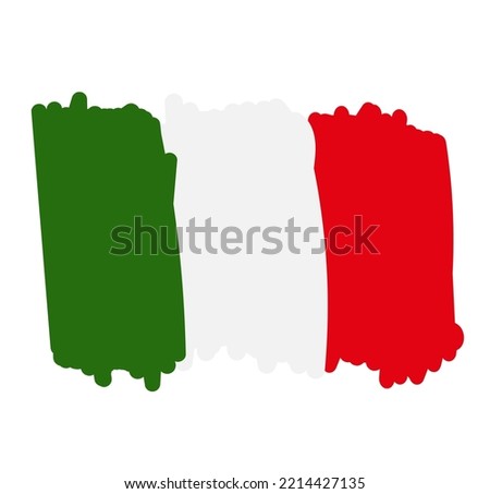 Italian national tricolor flag design icon