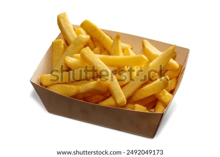 Similar – Image, Stock Photo Bag fries and fry potatoes on the table