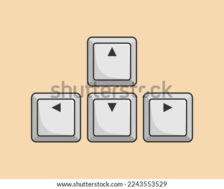 Cursor key arrangements, The four cursor keys (up, down, left, and right)in the cursor key zone,Arrow keys or cursor movement keys are buttons on a computer keyboard that are either programmed