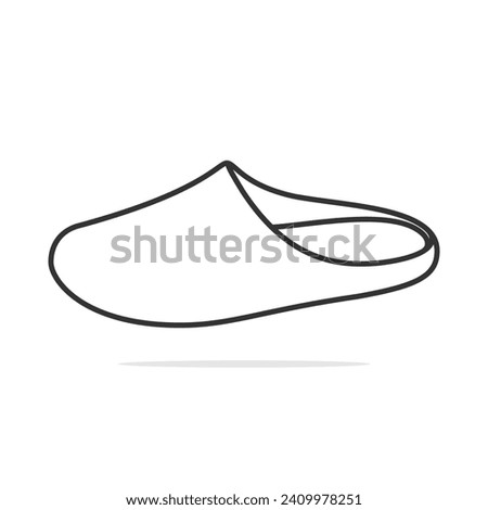 Slippers cartoonish vector illustration design.