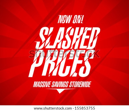 Slashed prices design template.