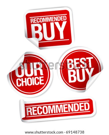 Recommended buy, our choice stickers set.