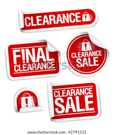 Final clearance sale stickers.