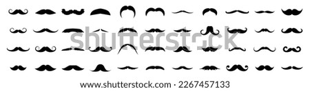 mustache collection set vector. Different mustache collection. Vector illustration. Black Hipster Mustache Icon Set. Vector Illustration isolated on white background. Black mustache vector shape icon.