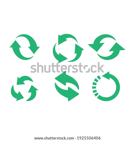 Recycle icon vector set. Best recycle symbol. Isolated on a blank background. Can be edited and changed colors. 