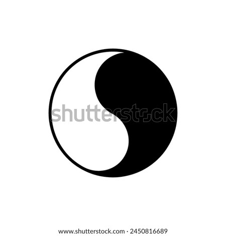 Ying yang is a symbol of harmony and balance. Isolated on a blank background can be edited.