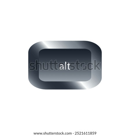 QWERTY button on laptop. Vector. alternative (alt) function keyboard with a simple editable design.