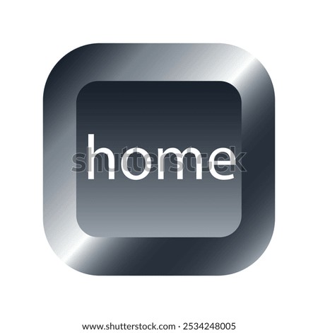 QWERTY button on laptop. Vector. Home function keyboard with a simple editable design.