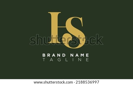 Alphabet letters Initials Monogram logo HS, SH, H and S Stock fotó © 