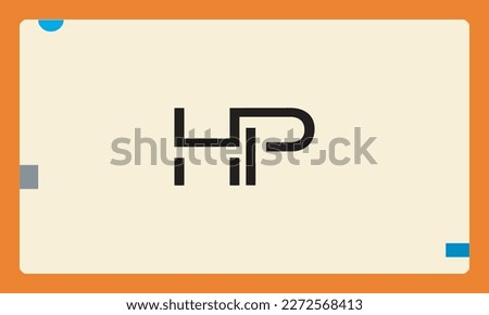 Alphabet letters Initials Monogram logo HP, PH, H and P