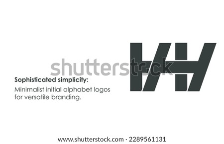 Alphabet letters Initials Monogram logo HAH