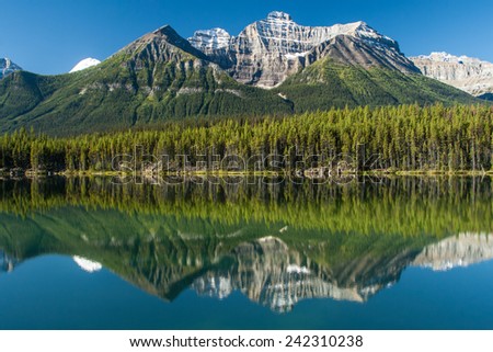Rocky Mountains in West Canada - lake view