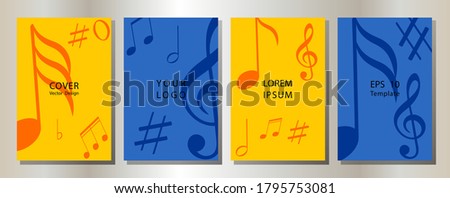 eps10 vector music note background design. Vector illustration.  Mensural musical notation. live music concept.