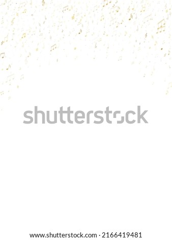 Music notes symbols flying vector design. Notation melody record signs. Artistic music studio background. Gold metallic melody sound notation. Photo stock © 