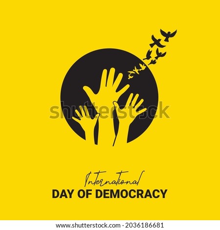 
International Day of Democracy Vector banner Template Design eps