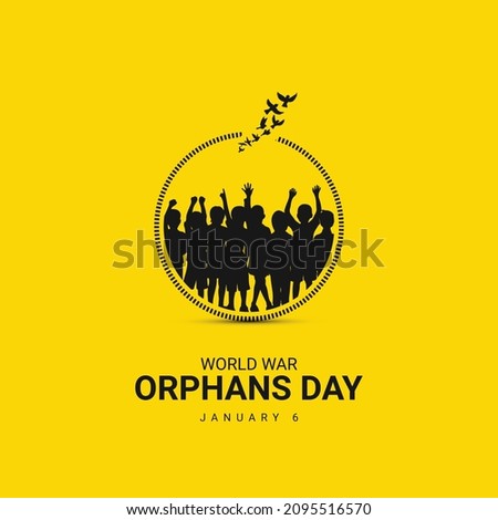World war orphans day. childs idea creative design for banner, poster, vector illustration. 商業照片 © 