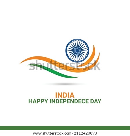 Indian flag and Ashok chakra suitable idea. design for poster, banner vector illustration 6411