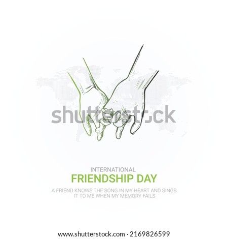 Happy Friendship Day, Creative concept. 3D illustration.
