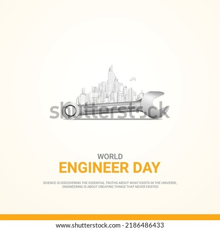 World engineers day and labor day, 5 December  . 3D illustrations.
