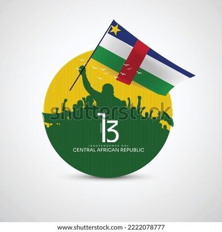 Central African republic day. Happy Independence Day. 3D illustration