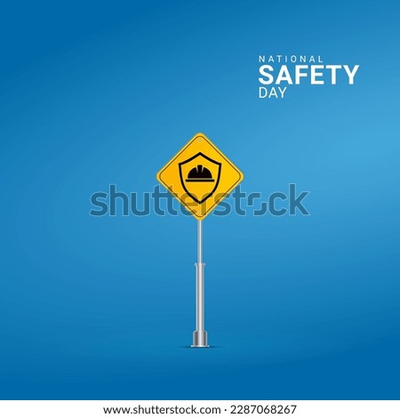 National Safety Day. 3D illustration